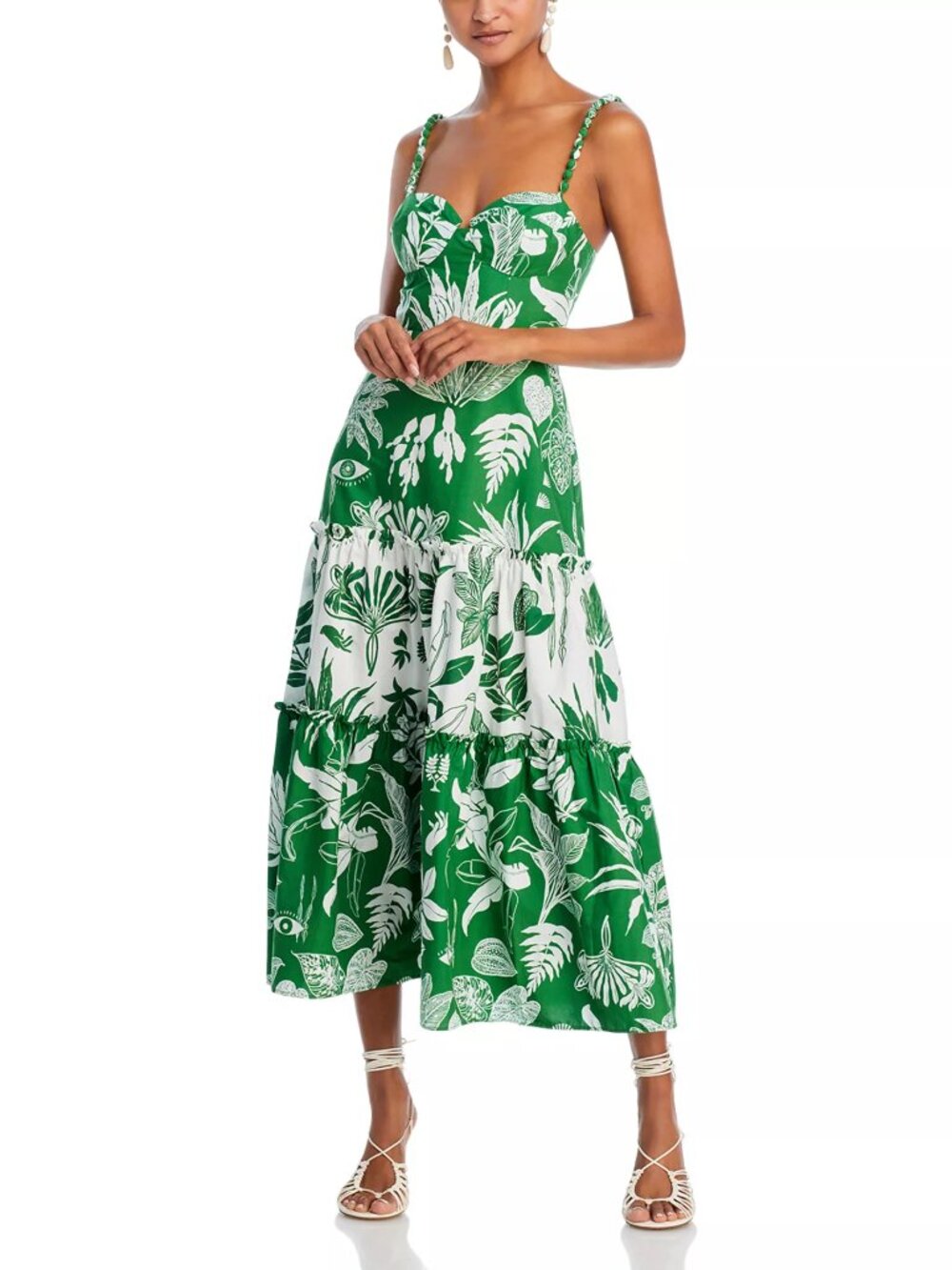 Farm Rio Forest Soul Mix Midi Dress Size L Worn twice